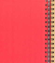 open-red-notebook-on-white-background-pi